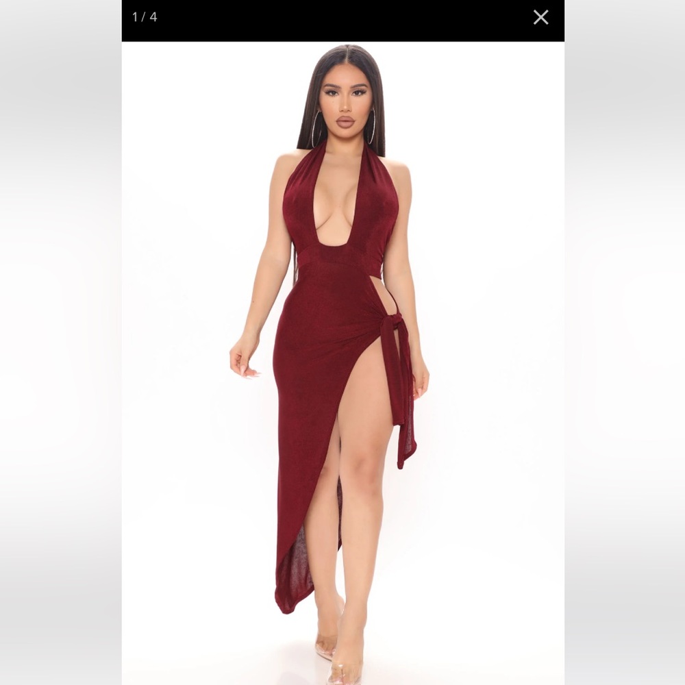Fashionnnova poly and spandex Nighttime Rider midi dress . NWT. Retail 39.99